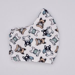 Three layered frenchie with masks mask